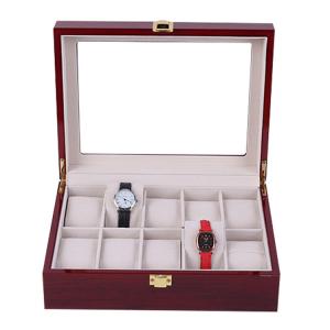 10grids Wood grain painting watch box(none lock)