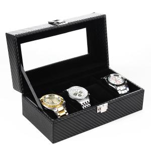 4grids Carbon Fiber watch box-inner black