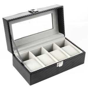 4grids Carbon Fiber watch box-inner gray 