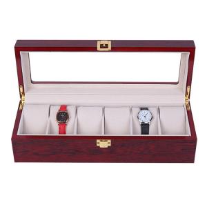 6grids Wood grain painting watch box(none lock)