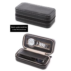 PU 2-color watch case zipper bag